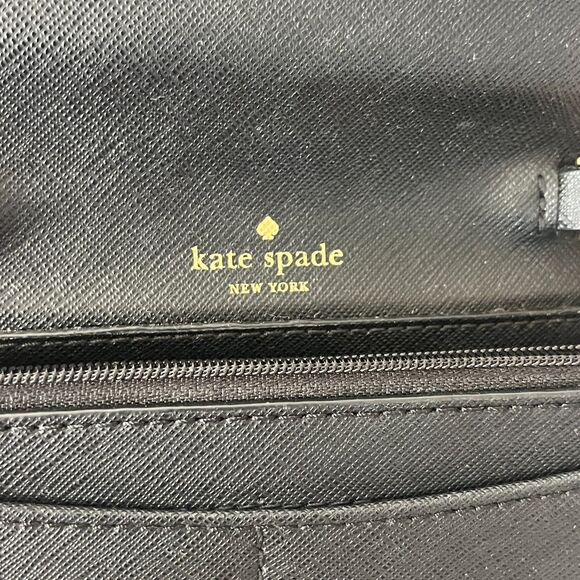 Kate Spade Laurel Way Jeweled Crossbody Bag Black Bow and Crystals Card Slots - Picture 10 of 10